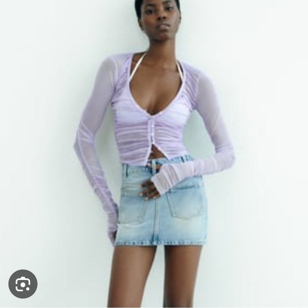 ZARA NEW WITH TAGS Lavender top